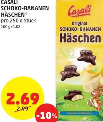 PENNY Casali Schoko-Bananen Häschen 250 g Angebot