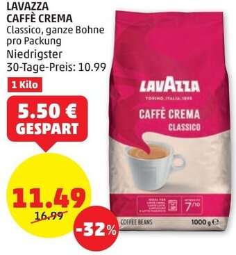 PENNY Lavazza Caffè Crema 1 kilo Angebot