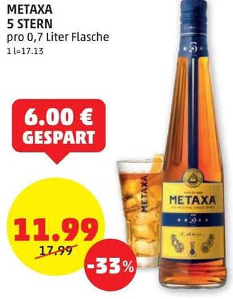 PENNY Metaxa 5 Stern 0,7 Liter Angebot