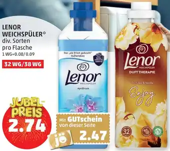 PENNY Lenor Weichspüler 32 WG / 38 WG Angebot