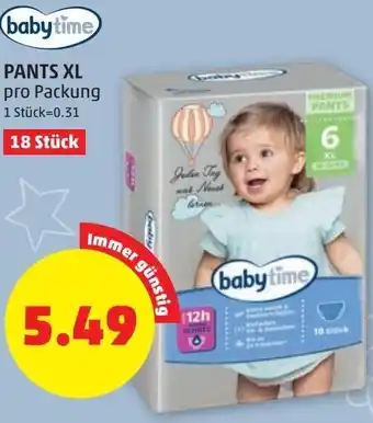 PENNY babytime Pants XL pro Packung 18 Stk. Angebot