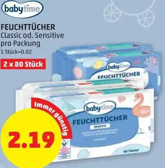 PENNY babytime Feuchttücher 2 x 80 Stk. Angebot
