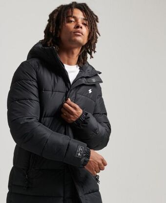 Superdry Logo hooded longline coat Angebot