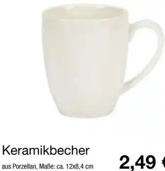 KiK Keramikbecher 12x8,4 cm Angebot