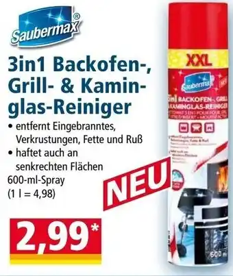 Norma Saubermax 3in1 Backofen-, Grill-& Kaminglas-Reiniger 600 ml Angebot