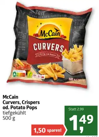 ADEG McCain Curver, Crispers od. Potato Pops 500 g Angebot