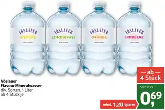 ADEG Vöslauer Flavour Mineralwasser 1 Liter ab 4 Stück je Angebot