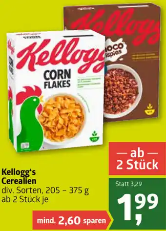 ADEG Kellogg's Cerealien 205-375 g ab 2 Stück je Angebot