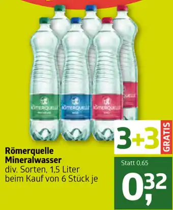 ADEG Römerquelle Mineralwasser 1.5 Liter von 6 Stück Angebot