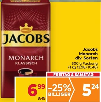 Billa Jacobs Monarch div. Sorten 500g Angebot