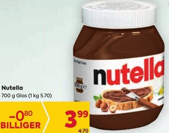 Billa Nutella 700 g Angebot