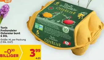 Billa Tonis Freilandeier Ostereier bunt 6 Stk. Angebot