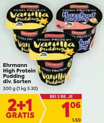 Billa Ehrmann High Protien Pudding div. Sorten 200 g Angebot
