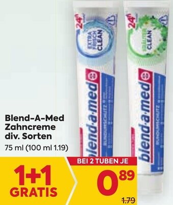 Billa Blend-A-Med Zahncreme div. Sorten 75 ml Angebot