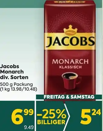 Billa Jacobs Monarch div. Sorten 500g Angebot