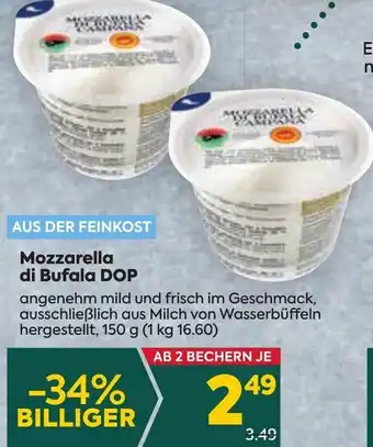 Billa Mozzarella di Bufala DOP 150g Angebot