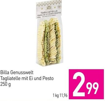 Sutterlüty Billa Genusswelt Tagliatelle mit Ei und Pesto 250 g Angebot