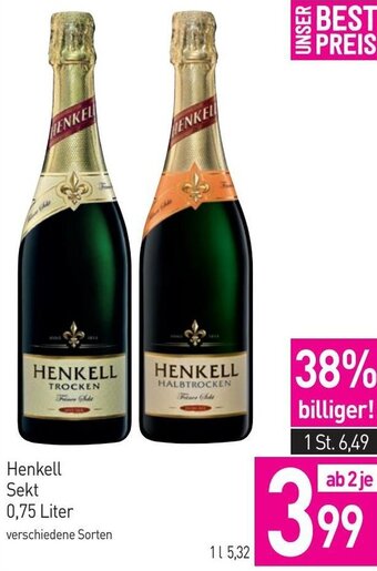 Sutterlüty Henkell Sekt 0,75 Liter Angebot