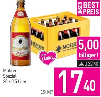 Sutterlüty Mohren Spezial 20 x 0,5 Liter Angebot
