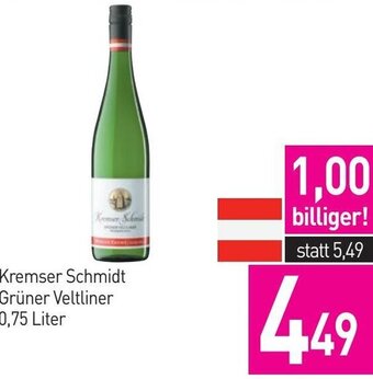 Sutterlüty Kremser Schmidt Grüner Veltliner 0,75 Liter Angebot