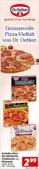 Nah&Frisch Dr. Oetker Pizza Die Ofenfrische, Tradizionale oder Ristorante 300-420 g Angebot