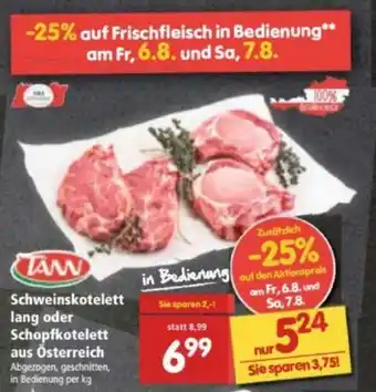 Interspar Schweinskotelett Lang Oder Schopfkotelett Österreich Aus Angebot