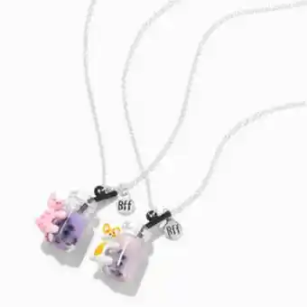 Claire's Best friends kitty & corgi bubble tea pendant necklaces - 2 pack Angebot