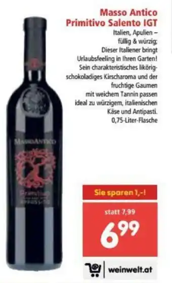 Interspar Masso Antico Primitivo Salento IGT 0,75 Liter Angebot
