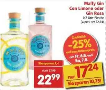 Interspar Malfy Gin Con Limone Oder Gin Rosa Angebot