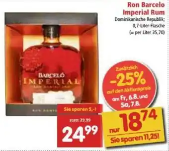 Interspar Ron Barcelo Imperial Rum Angebot