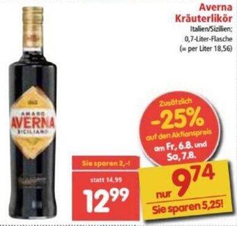 Interspar Averna Kräuterlikör Angebot