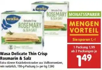 Interspar Wasa Delicate Thin Crisp Rosmarin & Salz Angebot