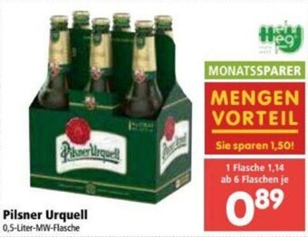 Interspar Pilsner Urquell 0,5 Liter Angebot