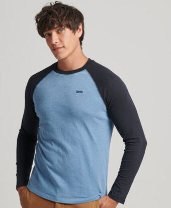 Superdry Organic cotton essential long sleeved baseball top Angebot
