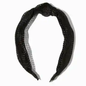 Claire's Classic black woven knotted headband Angebot