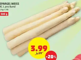 PENNY Spargel Weiss pro Bund 500g Angebot