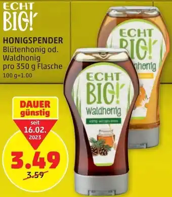 PENNY Echt Bio Honigspender 350g Angebot