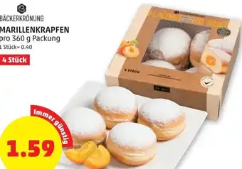 PENNY Bäckerkrönung Marillenkrapfen 360 g Angebot