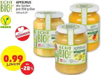 PENNY Apfelmus 350g Angebot