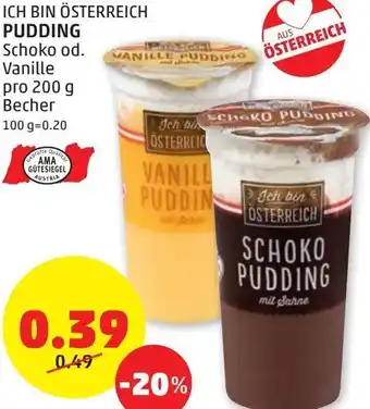 PENNY Ich Bin Österreich Pudding 200g Angebot