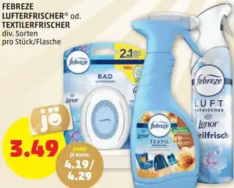 PENNY Febreze Lufterfrischer od. Textilerfrischer pro Stk. Angebot