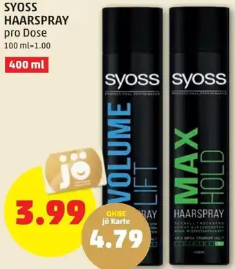 PENNY Syoss Haarspray 400 ml Angebot