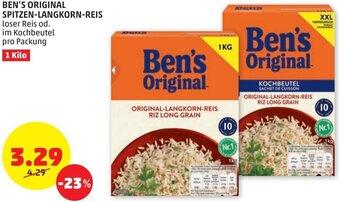 PENNY Ben's Original Spitzen-Langkorn-Reis 1 kilo Angebot