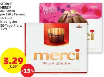 PENNY Storck Merci 250 g Angebot