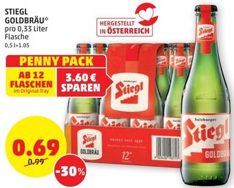 PENNY Stiegl Goldbräu 0,33 Liter Angebot