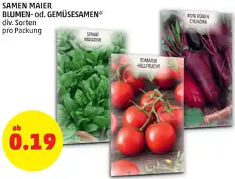 PENNY Samen Maier Blumen-od. Gemüsesamen pro Packung Angebot