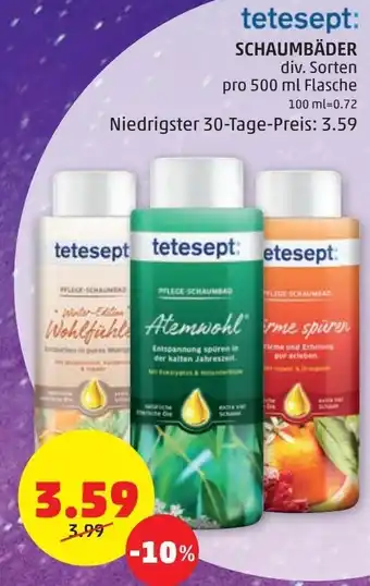 PENNY tetesept Schaumbäder 500 ml Angebot