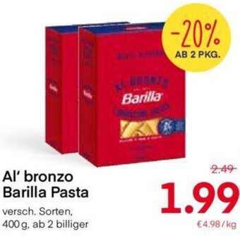 MPreis Al' bronzo Barilla Pasta 400 g Angebot
