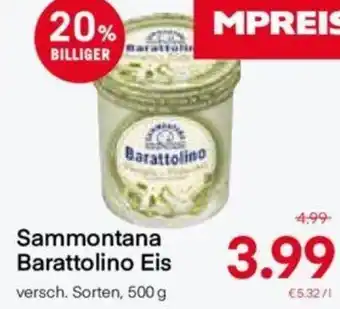 MPreis Sammontana Barattolino Eis 500 g Angebot
