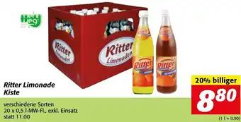 Strasser Markt Ritter Limonade Kiste 20 x 0,5 L Angebot